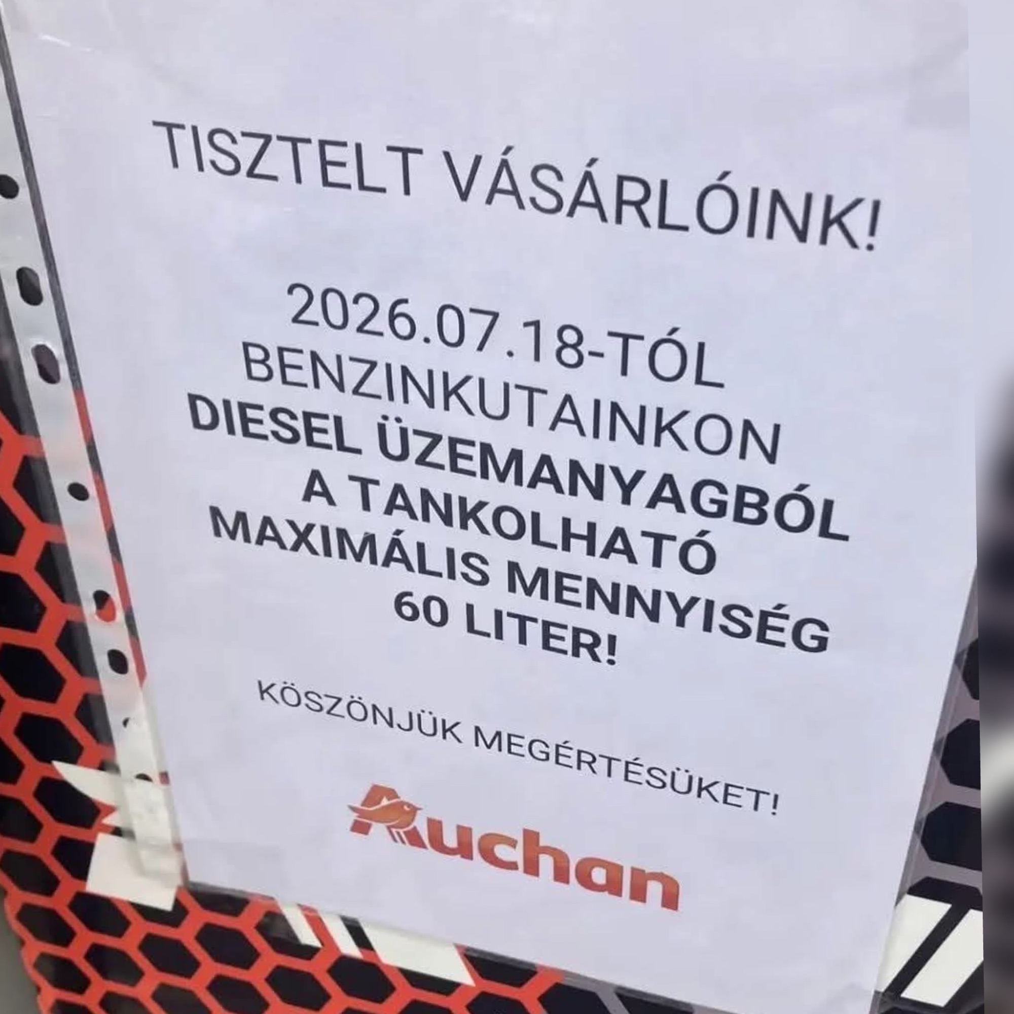 Korlátozások a magyar benzinkutakon
