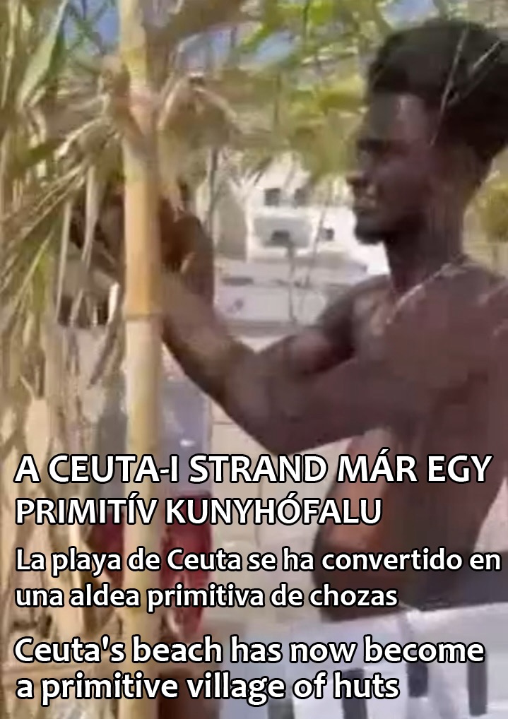 A ceutai strand átváltozott egy afrikai halászfalúvá
